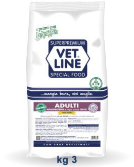 Vet Line Adulti Monoproteico Cervo  Taglia piccola 3 Kg