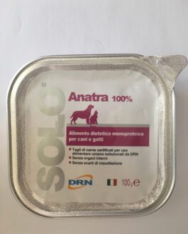 Alimento umido monoproteico
 SOLO DRN 100% Anatra confezione 100 gr