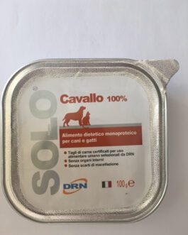 Alimento umido monoproteico SOLO DRN 100% Cavallo Confezione da 100 g
