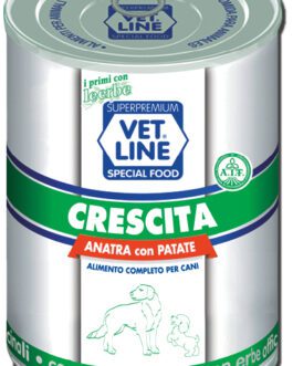 * Mangime umido CRESCITA ANATRA 
PER CUCCIOLI
400 gr Vet Line