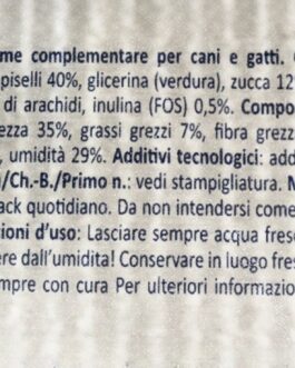 Trainee snack 
vegan zucca e patate dolci
 Dr Caluder's 80 gr