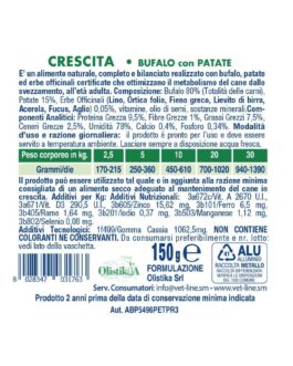 Mangime umido CRESCITA BUFALO
 con patate 400 gr Vet Line