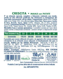 Mangime umido CRESCITA MAIALE 
PER CUCCIOLI
150 gr Vet Line