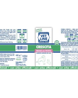 Mangime umido CRESCITA MAIALE E PATATE
PER CUCCIOLI
400 gr Vet Line