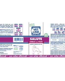 Mangime umido Salute Agnello con patate 400 gr Vet Line