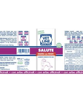 Mangime umido Salute Anatra con patate 400 gr Vet Line