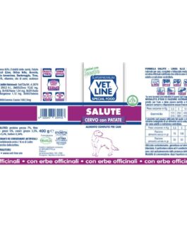 Mangime umido Salute cervo con patate 400 gr Vet Line