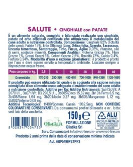 Mangime umido Salute cinghiale
150 gr Vet Line