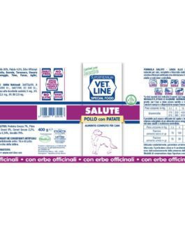 Mangime umido Salute pollo con patate 400 gr Vet Line