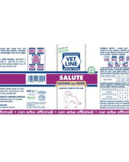 Mangime umido Salute tacchino con patate 400 gr Vet Line