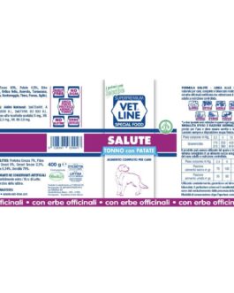 Mangime umido Salute tonno con patate 400 gr Vet Line