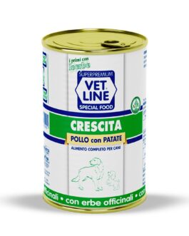 Mangime umido CRESCITA POLLO pollo con patate 400 gr Vet Line