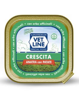 Mangime umido CRESCITA ANATRA 
PER CUCCIOLI
150 gr Vet Line
