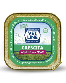 Mangime umido CRESCITA AGNELLO 
PER CUCCIOLI
150 gr Vet Line
