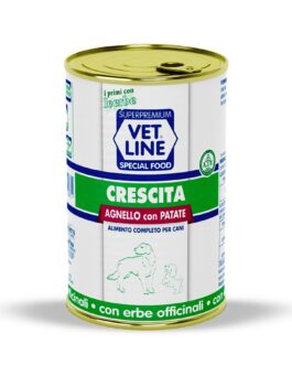 Mangime umido CRESCITA AGNELLO
PER CUCCIOLI
400 gr Vet Line