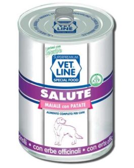 Mangime umido Salute Maiale con patate 400 gr Vet Line