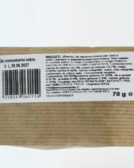 pota l'&egrave; bau
biscottosi manzo carota e mela
70 gr