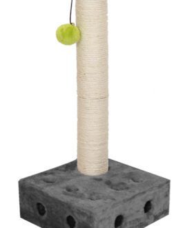 Tiragraffi Inter Active Cheese con pallina  colore grigio e corda 25x25x54,5 cm