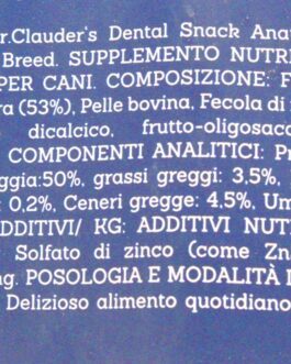 dental snack large breed
anatra Dr Clauder's
500 gr